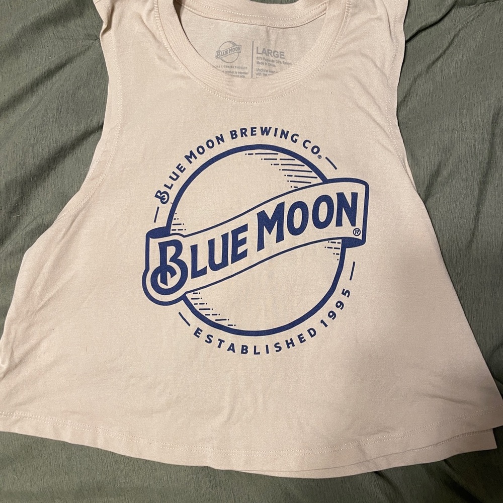 Blue Moon Beige Muscle Tee for Women
